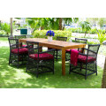 Nature Design Outdoor Poly Rattan Wicker 6 Chairs Dining Set Furniture